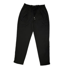 Zara Dress Pants Slacks Size Small Draw String Black Elastic Waist Pull On